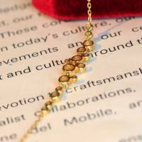 Bracelet en diamant à Double cercle, couleur jaune, or 18K, couleur blanche