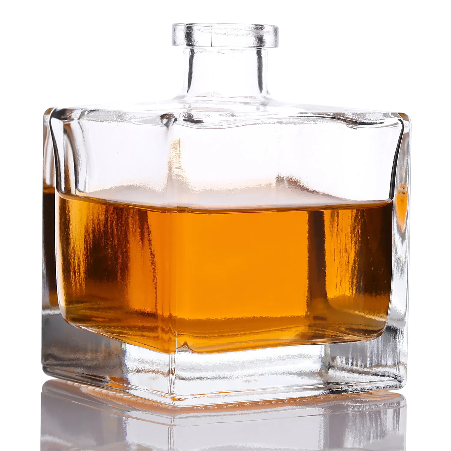 Recyclebare Soja-Inkt Rum Liquor Glazen Wijnfles 330Ml 500Ml 700Ml 750Ml Kubusvorm Whisky Wodka Glazen Flessen