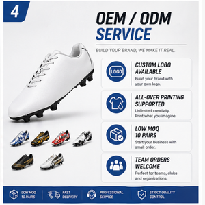 Chaussures de football personnalisées, crampons de <span class=keywords><strong>rugby</strong></span>, respirantes, légères, à lacets, antidérapantes, pour hommes et femmes, toutes tailles - Product Image 4