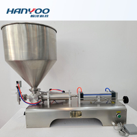 Machine de remplissage de boissons semi-automatique électrique Hanyoo avec PLC pour crème glacée, eau, miel, jus, sauce, boisson gazeuse et pâte de tomate