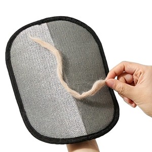 Gants anti-peluches statiques pour poils d'animaux, 18x24 cm, forme carrée, matériau PP avec doublure en éponge pour petits chiens - Product Image 5
