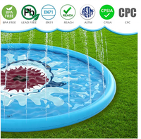 68 "pouces Sprinkler Pad Splash Tapis De Jeu En Plein Air Eau Jouets Gonflable Splash Pad Bébé Toddler Piscine pour Enfants