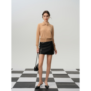 <span class=keywords><strong>Cardigan</strong></span> da Donna in Maglia di <span class=keywords><strong>Lana</strong></span> a Tinta Unita, Abbigliamento Casual con Logo Personalizzato del Produttore - Product Image 5
