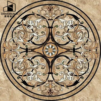 Carrelage en marbre coloré mélangé pour intérieur, motifs classiques de conception européenne, finition naturelle, découpe au jet d'eau, poli, durable, qualité supérieure
