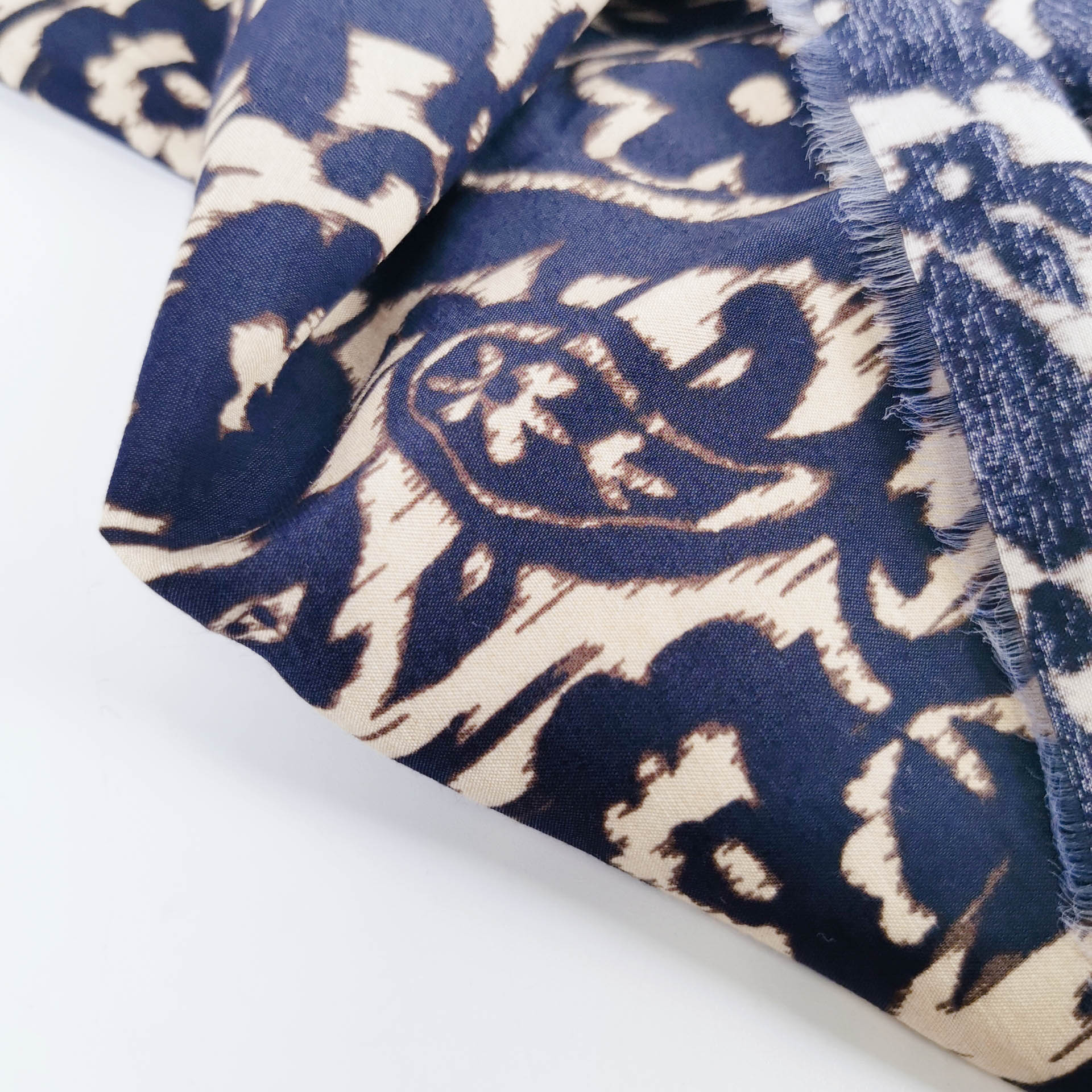 Custom Flower Plain Woven Design Digital Printing Nylon Rayon Print Fabric