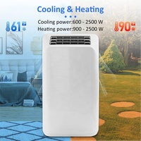 2022 nuevo panel táctil uso doméstico sin manguera 9000BTU refrigeración calefacción CE 120V 240V mini aire acondicionado móvil portátil