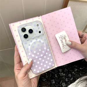 เคสโทรศัพท์แม่เหล็กแบบมินิมอลไลท์ไล่เฉดสีลายจุดสองชั้นสำหรับ iPhone 17ProMax 16 15 14 - Product Image 2