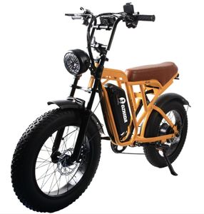 Bicicleta Eléctrica Deportiva de Alta Velocidad con Llantas para Nieve de 20 Pulgadas, Batería de Litio de 48V 15Ah, Suspensión Completa, Frenos de Disco Mecánicos y Motor sin Escobillas - Product Image 4