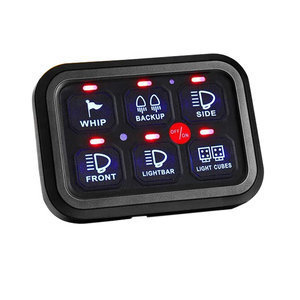 6 Gang On Off Nút Đổi Bảng Điều Chỉnh Với Điện Tử Rơle Tự Động Thay Đổi Độ Sáng 12V Dẫn Chuyển Đổi Bảng Điều Khiển - Product Image 1