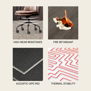 Plancher SPC à chevrons (noyau de 5 mm + sous-couche silencieuse IXPE de 1,5 mm) – <span class=keywords><strong>Planche</strong></span> de vinyle rigide imperméable pour usage résidentiel et commercial - Product Image 4