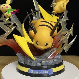 Statuetta in PVC della Serie Evoluzione Pokémon, Scena Dinamica a Tema Fulmine, Modellini di <span class=keywords><strong>Pikachu</strong></span>, <span class=keywords><strong>Raichu</strong></span> e <span class=keywords><strong>Pichu</strong></span>, Artigianato in Plastica - Product Image 4
