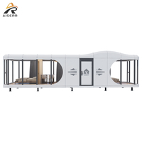 Maisons mobiles préfabriquées en aluminium de luxe, modernes et détachables, type capsule spatiale, pour usage en villa et atelier