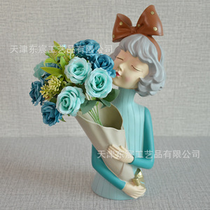 Ramo de Rosas Artificiales de 31 cm de Altura, Arreglo Floral de Seda para Decoración del Hogar y Bodas - Product Image 4