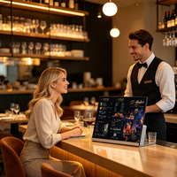 Pantalla Digital de Menú de 23.8 Pulgadas con Animación para Educación, Cafeterías y Panaderías - Pantalla Electrónica Android con WiFi
