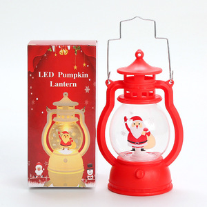 Lanterne de Noël LED, lampe à huile, lumière en céramique, Père Noël, bonhomme de neige, décoration suspendue, style Art Déco, Joyeux Noël, décorations pour la maison - Product Image 2