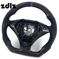 Volant en cuir perforé personnalisé en fibre de carbone pour BMW E90 E91 E92 X3 M3 E36 E81 E87 E93 Série 5 E60 E61 Série 3