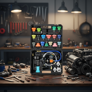 <b>Coolant</b> <b>Pressure</b> <b>Tester</b> Kit 47Pcs Universal Radiator Vacuum Refill Automotive Cooling Tool With Hard Case Model D0100XFPW9U - Product Image 2