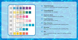 Bandes de tests de chlore <span class=keywords><strong>pour</strong></span> <span class=keywords><strong>piscine</strong></span> spa, 5 pièces 7 en 1, dureté de l'eau salée, piscines - Product Image 6