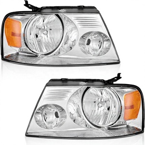 Faros Delanteros SYA para Camioneta F150 <span class=keywords><strong>2004</strong></span>-2008 y <span class=keywords><strong>Mark</strong></span> <span class=keywords><strong>LT</strong></span> 2006-2008, Carcasa Cromada, Repuesto de Faros Delanteros, 60W, 12V - Product Image 1