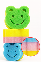 Éponge de nettoyage en forme d'ours mignon, écologique, à haute absorption, douce, absorbante, réutilisable, nouveauté, personnage animalier, pour le bain