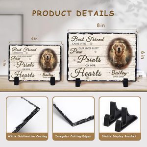 Cadre personnalisable pour plaque commémorative d'animal de compagnie, plaque commémorative avec porte-<span class=keywords><strong>photo</strong></span> et support - Product Image 4