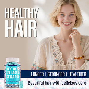 OEM Biotina Colágeno Mujer Multivitaminas Vegano Cabello Vitamina <span class=keywords><strong>Gummy</strong></span> Candy <span class=keywords><strong>Bear</strong></span> Colágeno - Product Image 3