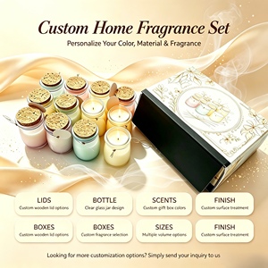 Ensemble cadeau de 12 mini pots en verre givré, bougies parfumées à la cire de soja, aromathérapie, parfum d'ambiance pour la maison, senteurs et emballages personnalisés - Product Image 2