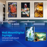 Pantalla Táctil Capacitiva HBYLCD de Fábrica de 32'' y 43'', Menú Digital Interactivo en Red, Software de Control Remoto CMS, 1920x1080