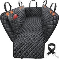 Housse de siège arrière pour chien en tissu Oxford imperméable, style hamac, avec caractéristiques anti-taches, anti-urine et antidérapantes pour la rangée arrière