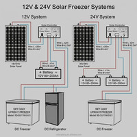 Congélateur vertical solaire OEM 198L, double alimentation DC 12V 24V AC, porte simple, congélateur profond pour usage hors réseau, maison, hôtel, usage commercial
