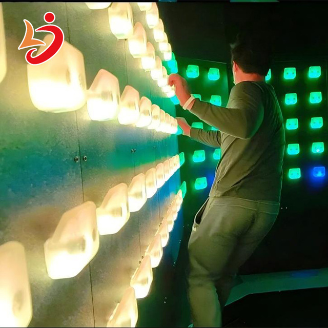 Custom Size Immersive Eco-Friendly Durable Indoor LED Light Interaction Wall Climbing Sports Activate Games Machine