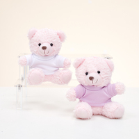 Peluche personnalisée de 10 cm, ours en peluche avec logo imprimé, porte-clés, cadeaux d'entreprise et souvenirs promotionnels, porte-clés en peluche