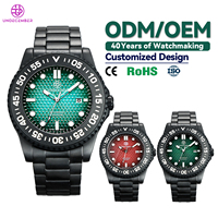 Montre chronographe à mouvement à quartz en titane résistante à l'eau 20 ATM, personnalisée par Undecember Factory, avec affichage de la date/jour