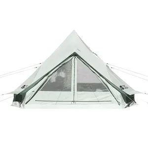 MOBI GARDEN Era 240 Camping Cotton Canvas Tent Luxury Yurt Bell Tent Anti-UV Waterproof Family Outdoor Glamping with Jack Hole