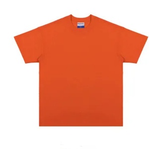 Camiseta Oversize de Manga Corta con Cuello Redondo y Hombros Caídos en Color Naranja al por Mayor - Product Image 4