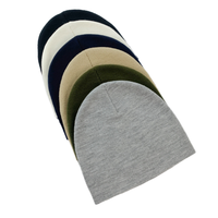 Groothandel Custom Logo Gebreide Acryl Mode Hoed Zonder Manchet Winter Outdoor Mutsen Volwassenen