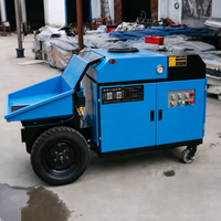 Pompe à béton hydraulique HL-10R, petite pompe à béton portable pour le transport continu en pipeline