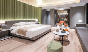 Venta al por mayor moderno hotel cama colchón Set King & Queen tamaños con marco de madera cabecero y mesita de noche - Product Image 3