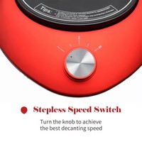 Aireador y Decantador Eléctrico de Vino Tinto, Agitador Giratorio, Vertedor Automático, Diseño Reutilizable Ecológico de PP/Silicona - Americano
