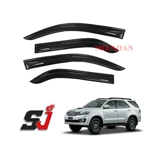 2.5MM injection black thickness window door rain sun visor for 2012 fortuner accessories