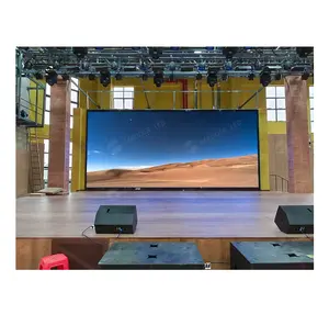 لوحة حائط مصابيح ليد داخلية ملونة بالكامل عالية الوضوح لعرض الصوت والضوء في معرض Saudi Light Expo في أيار 2022 مقاس p1.9 p2.6 p2.9 p3.9 لوحة فيديو داخلية مصابيح ليد