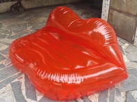 Promotion BOYI : Décoration géante gonflable lèvres rouges sexy pour centre commercial – Lèvre gonflable sexy