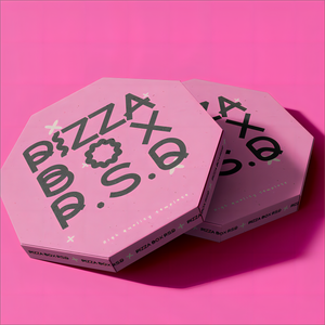 New tùy chỉnh cá nhân thiết kế giấy các tông compostable bát giác Hexagon nhiệt hộp bánh pizza - Product Image 3