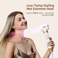UKLISS Sèche-cheveux multifonctionnel haute vitesse 7 en 1, 110000RPM, 1400W, ionique, faible bruit, professionnel, avec ensemble de brosses Airstyler