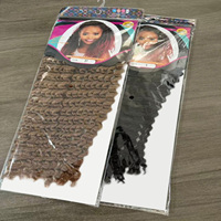 Nouvel Arrivage Extensions de Cheveux Synthétiques à Tresser 18 pouces 240g Boucles Italiennes Tresses Bohèmes Cheveux en Vrac Sans Trame Cheveux Bouclés à Tresser pour Femmes
