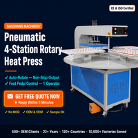 Presse à chaud automatique pneumatique à 4 stations de type carrousel OEM ODM pour l'impression de t-shirts