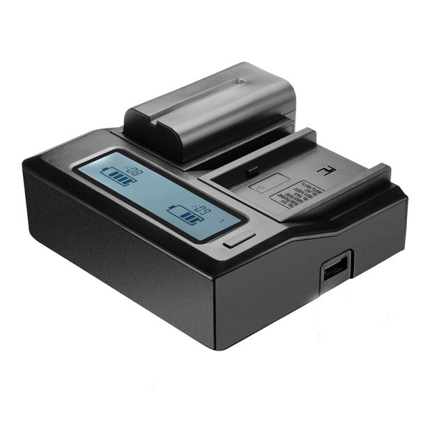 2 Pack Dual Battery Charger LCD Display NP-F970 Battery Fast Charger Dual USB Charger for Sony NP-F970 550 750