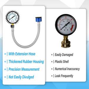 एर्गोबॉय 0-11 बार/0-160 psi स्टेनलेस स्टील 2 "पानी के दबाव गेज नली नल कनेक्टर होम गार्डन सिंचाई के लिए चीन बनाया - Product Image 5