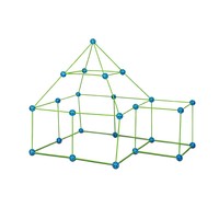 Set de 69 Piezas de Bloques de Construcción Modulares de Plástico ABS, Juguete de Construcción STEM, Kit de Castillo para Jugar en Interiores para Niños