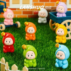 ตุ๊กตาเรซิ่นการ์ตูน Lanshuo ชุดนอนดาวน่ารัก ฟิกเกอร์ 3 มิติขนาดเล็ก ของเล่นเด็ก ตกแต่งบ้าน เหมาะสำหรับเด็กอายุ 8-13 ปี โมเดลพลาสติก ของประดับตกแต่ง - Product Image 1
